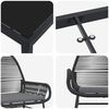 vidaXL Conjunto de Comedor de Jard&iacute;n 7 pcs Negro rat&aacute;n sint&eacute;tico