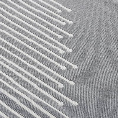 vidaXL Alfombra de algodón gris oscuro 120x180 cm