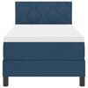 vidaXL Cama tipo Box Spring con colch&oacute;n con LED Azul 80 x 200 cm tela