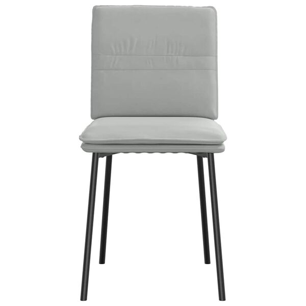 vidaXL Sillas de comedor 4 unidades terciopelo gris claro
