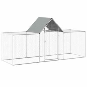 vidaXL Gallinero acero galvanizado 3x1x1,5 m