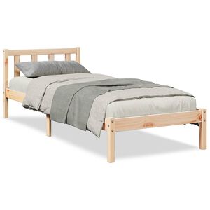 vidaXL Cama extralarga sin colch&oacute;n madera maciza de pino 80x220 cm