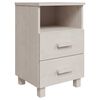vidaXL Mesita de noche HAMAR madera maciza de pino blanca 40x35x62 cm