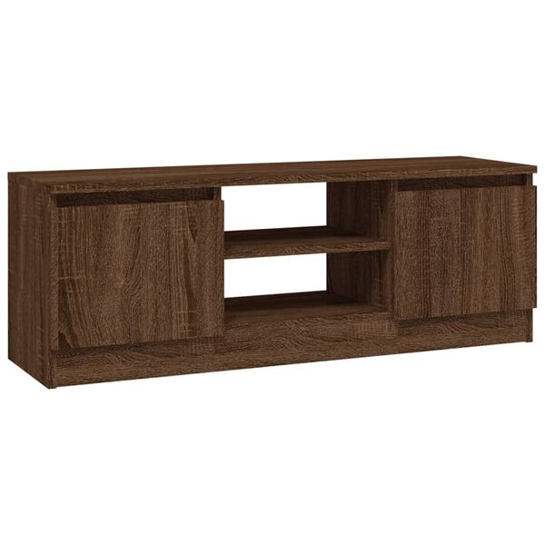 vidaXL Mueble de TV con puerta roble marr&oacute;n 102x30x36 cm