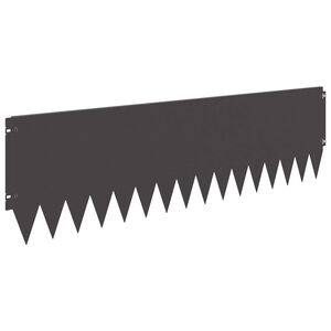 vidaXL Borde de C&eacute;sped 20 uds. 103 x 30 cm Acero Negro