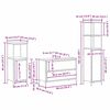 vidaXL Juego de muebles de ba&ntilde;o con caj&oacute;n 3 pcs Roble ahumado