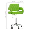 vidaXL Silla de comedor giratoria de cuero sint&eacute;tica verde