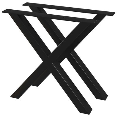 vidaXL Patas de mesa de comedor 2 unidades forma de X 80x72 cm