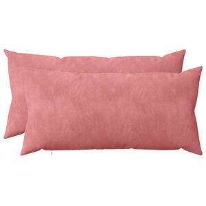 vidaXL Coj&iacute;n con almohada HEERLEN 2 uds. Rosa Terciopelo