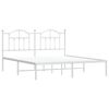 vidaXL Estructura cama sin colchón con cabecero metal blanco 183x213cm