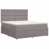 vidaXL Cama box spring con colch&oacute;n con cabecera Topo 180 x 200 cm Tela