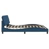 vidaXL Estructura de cama sin colch&oacute;n tela azul 200x200 cm