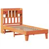 vidaXL Estructura de cama sin colch&oacute;n madera maciza marr&oacute;n 75x190 cm