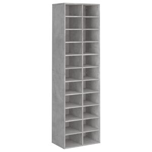 vidaXL Mueble zapatero de contrachapada gris hormig&oacute;n 80x35,5x180 cm