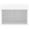 vidaXL Mesita de noche de pared con luces LED blanco