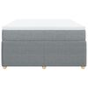vidaXL Cama box spring con colch&oacute;n tela gris claro 140x190 cm