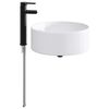 vidaXL Lavabo de ba&ntilde;o con grifo y desag&uuml;e Negro Mate