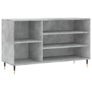 vidaXL Zapatero madera contrachapada gris hormig&oacute;n 102x36x60 cm