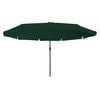 vidaXL Parasol de jardín Verde y Negro 395 x 395 x 245 cm