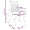 vidaXL Silla de Jard&iacute;n 4 pcs Marr&oacute;n 52 x 64.5 x 108 cm