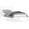 vidaXL Estructura cama sin colch&oacute;n con cabecero metal blanco 90x190 cm