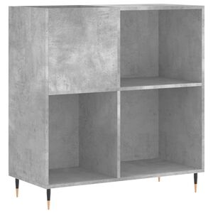 vidaXL Mueble discos madera contrachapada gris hormig&oacute;n 84,5x38x89 cm