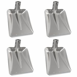 vidaXL Cabeza de pala 4 uds. Plateado 45 x 38 cm Aluminio
