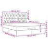 vidaXL Estructura de cama otomana colchones terciopelo gris claro
