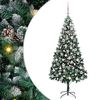 vidaXL Árbol de Navidad artificial Verde 210 cm PVC y Acero y Plástico
