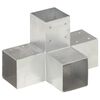 vidaXL Conector de postes en forma de X metal galvanizado 91x91 mm