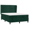 vidaXL Cama box spring con colch&oacute;n terciopelo verde oscuro 140x190 cm