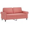 vidaXL Sof&aacute; 2 plazas almohadas y cojines terciopelo rosa 140 cm