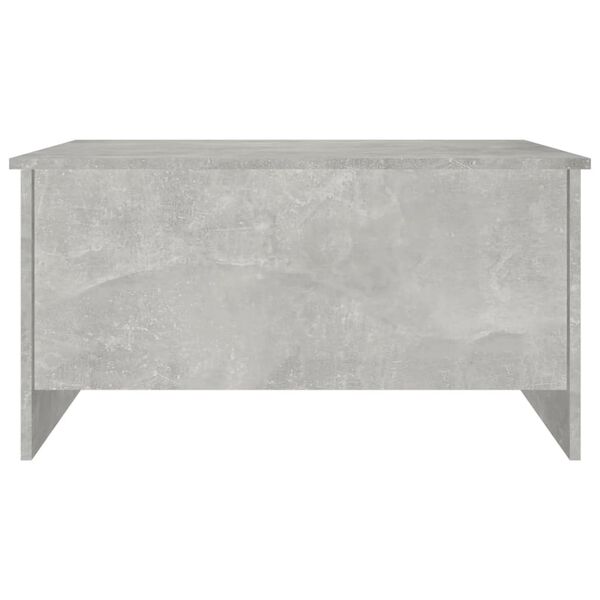 vidaXL Mesa de centro madera ingeniería gris hormigón 80x55,5x41,5 cm