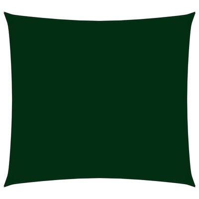 vidaXL Toldo de vela cuadrado tela Oxford verde oscuro 2,5x2,5 m