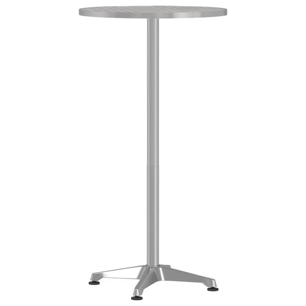vidaXL Mesa bar exterior altura ajustable aluminio &Oslash;59,5x70/109,5 cm