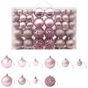 vidaXL Juego de bolas de Navidad 100 piezas rosa