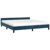 vidaXL Estructura de cama sin colch&oacute;n terciopelo azul oscuro 160x200cm