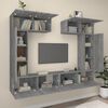 vidaXL Set de muebles para TV 6 pzas madera contrachapada gris Sonoma