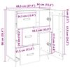 vidaXL Aparador de madera de ingenier&iacute;a blanco 69,5x34x90 cm