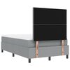 vidaXL Cama tipo Box Spring con colch&oacute;n Gris Claro 120 x 200 cm tela