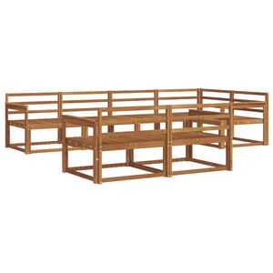 vidaXL Conjunto de sof&aacute;s de exterior 7 pcs Natural
