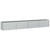 vidaXL Arriate de acero galvanizado plateado 320x40x45 cm