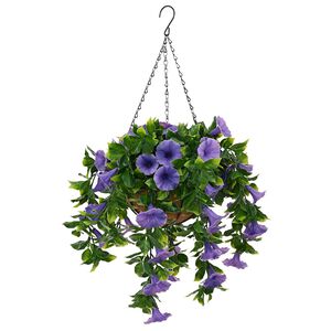 vidaXL Flores Artificiales Morado 66 x 75 x 70 cm PE y acero