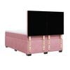 vidaXL Cama box spring con colch&oacute;n terciopelo rosa 140x200 cm