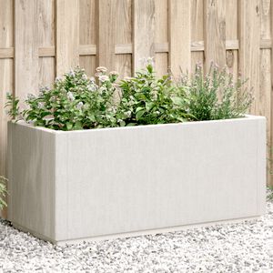 vidaXL Jardinera PP blanco 80x36x35 cm