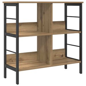 vidaXL Estante de libros 4 niveles 82 x 32 x 79 cm Roble artisan