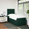 vidaXL Cama box spring con colch&oacute;n terciopelo verde oscuro 100x200 cm
