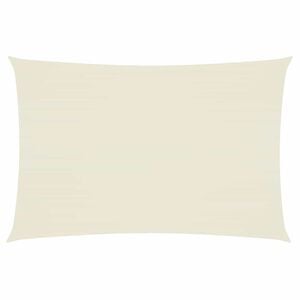 vidaXL Toldo de vela rectangular tela Oxford color crema 2x4 m