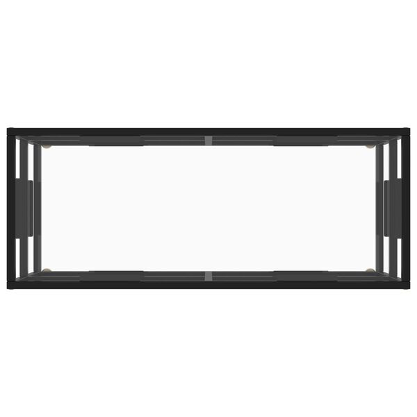 vidaXL Mueble para TV de vidrio templado negro 100x40x40 cm
