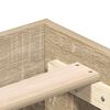vidaXL Estructura de cama sin colch&oacute;n roble Sonoma 135x190 cm madera